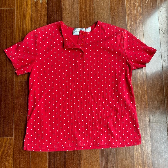 Vintage | Henley Polka Dot Shirt - Picture 2 of 7